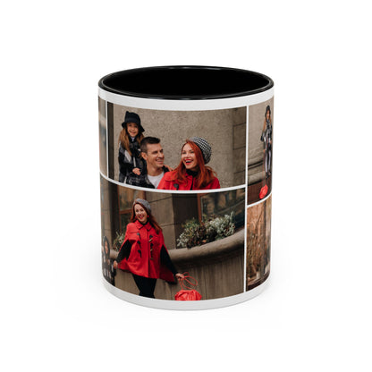 Happy Family Moments - Stylish Fall Family Photoshoot with Dad, Mom, and Daughter in Matching Outerwear Mug