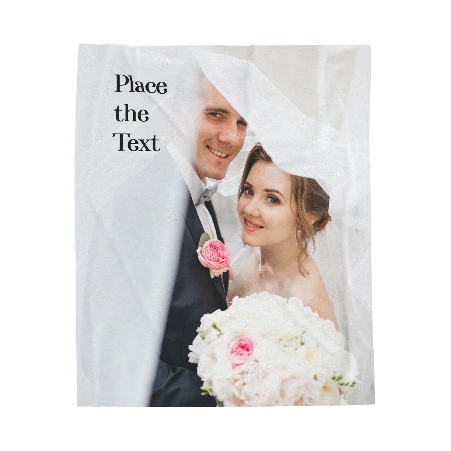 Elegant Wedding Couple Portrait Under Veil Blanket