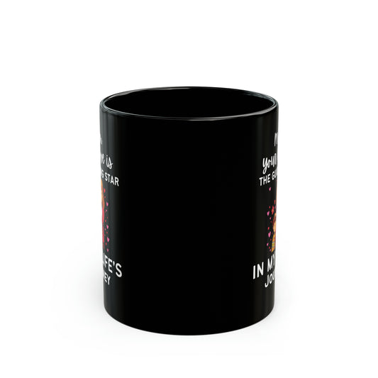 Mom your love is 11oz Black Mug