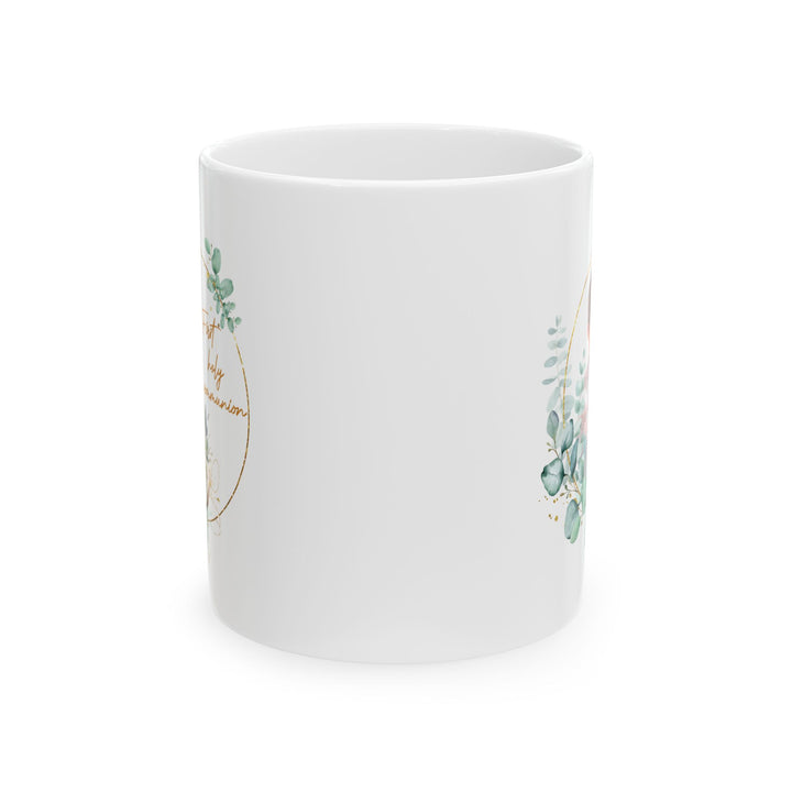 First Communion Mug for Boy – Elegant Eucalyptus Prayer Design