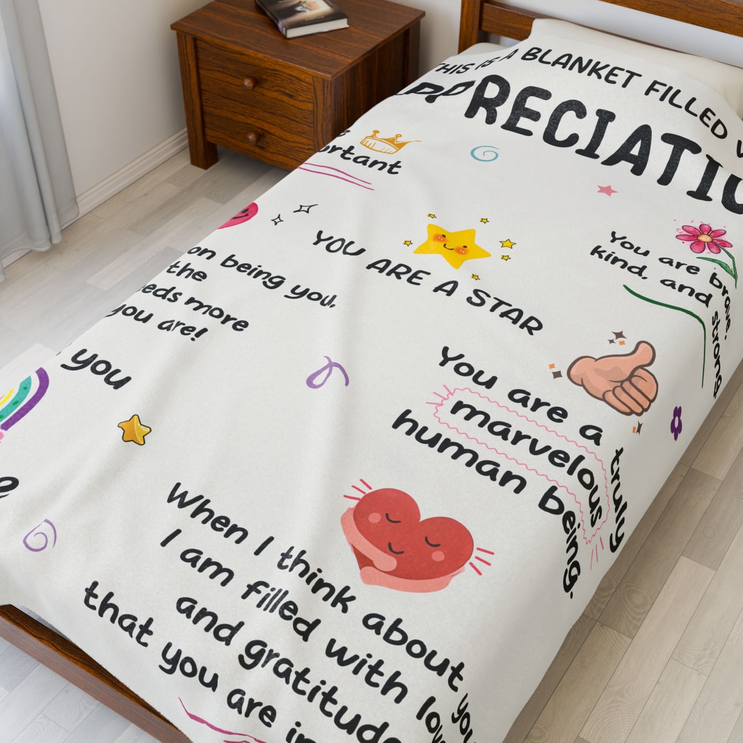 Teacher Appreciation White design gift Velveteen Plush Blanket