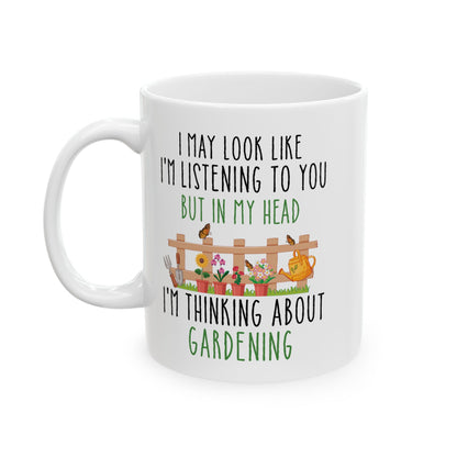 Funny Gardening Mug – White Coffee Cup for Gardeners Cute Plant Lover Gift for Men & Women