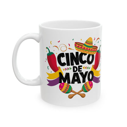 Cinco De Mayo White Mug, (11oz, 15oz)