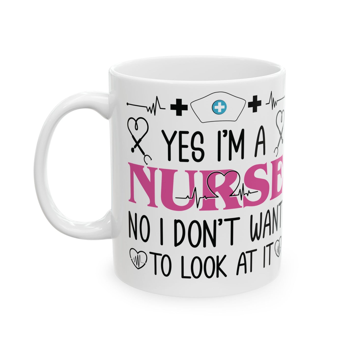 HIAMAH  ANURSE 11oz & 15oz white mug