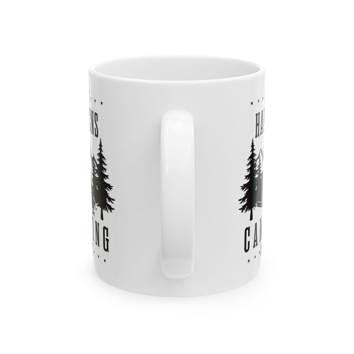 Minimalist Camping Design Ceramic Mug, (11oz, 15oz)