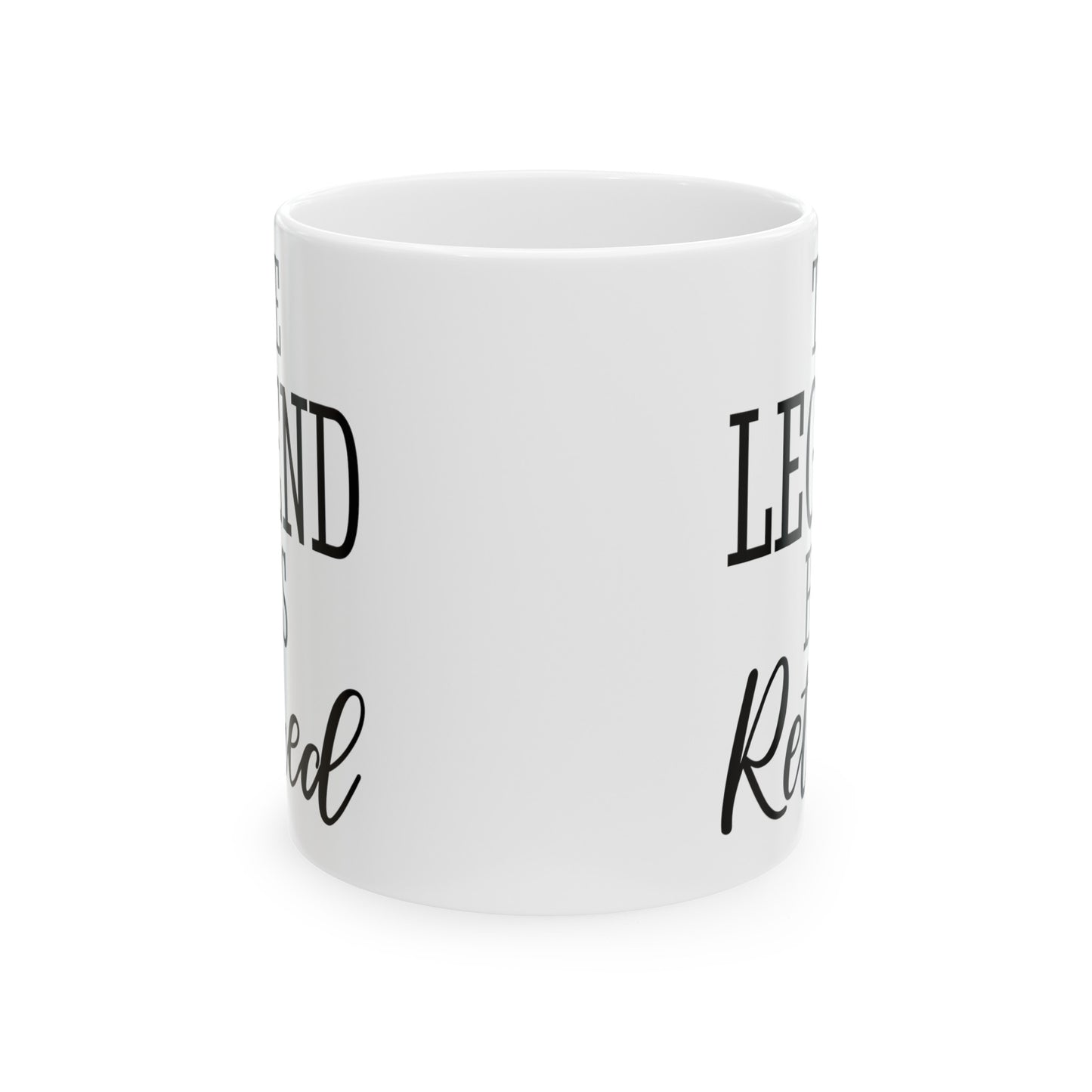 The Legend Has Retired White Mug – Ideal Gift for Retirees