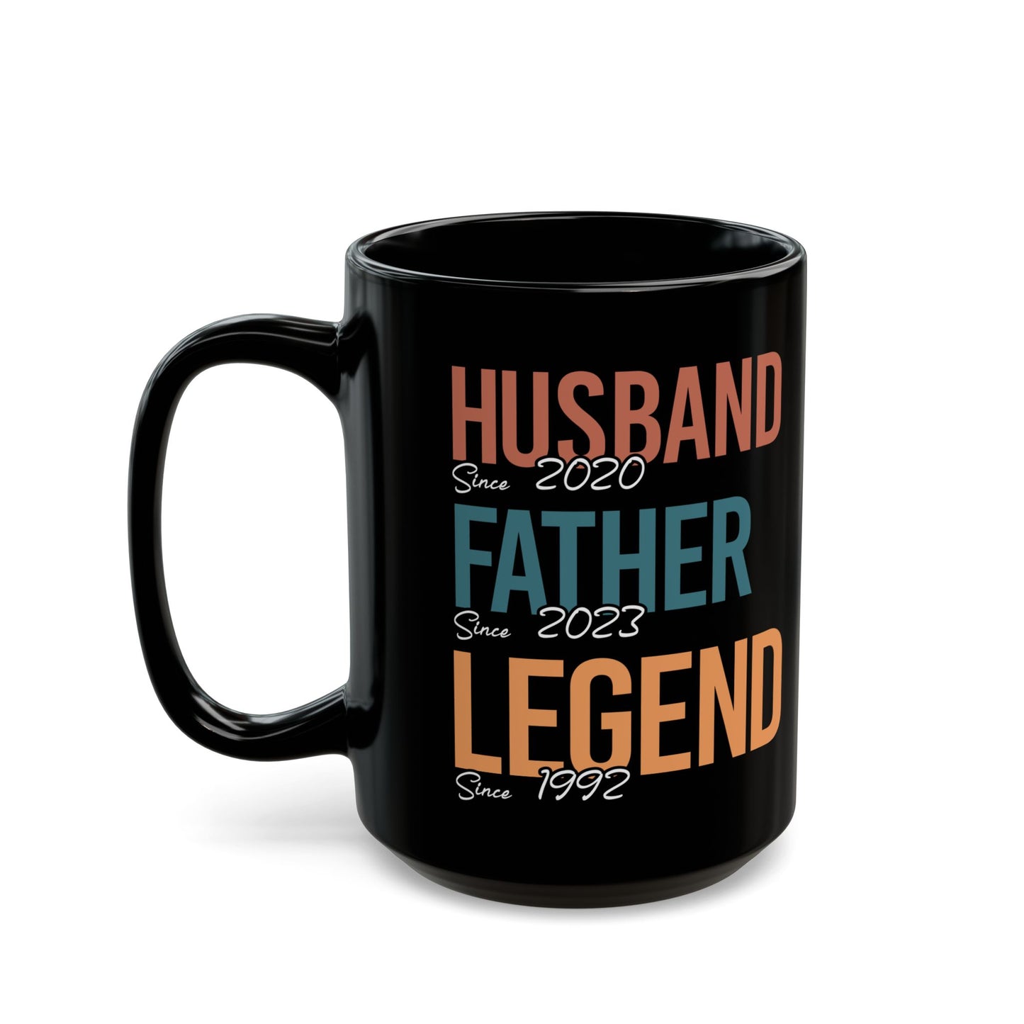 Husband Father Legend Black Mug (11oz, 15oz)