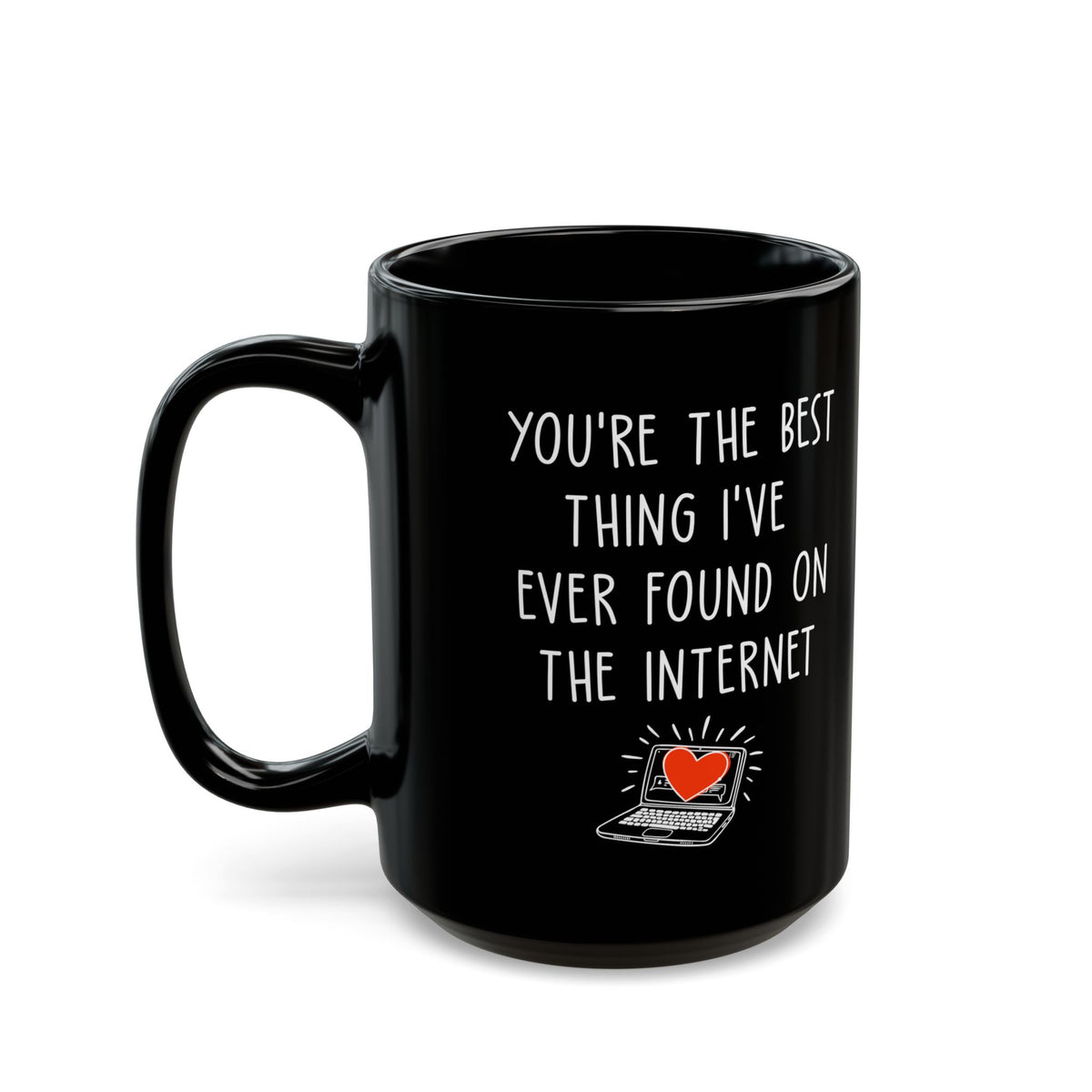 Funny Black Coffee Cup for Girlfriend or Boyfriend – Online Dating Gift Idea