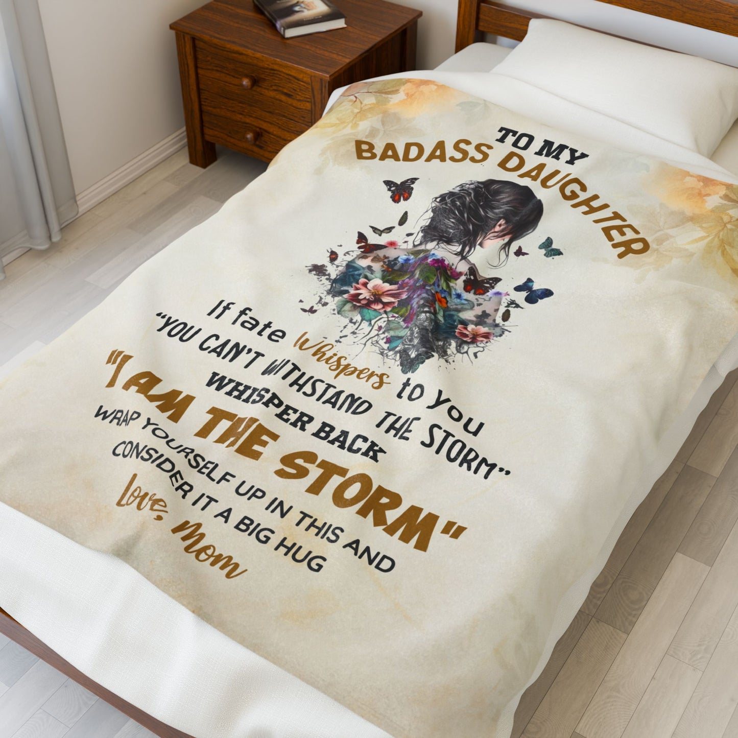 To My Badass Daughter Blanket