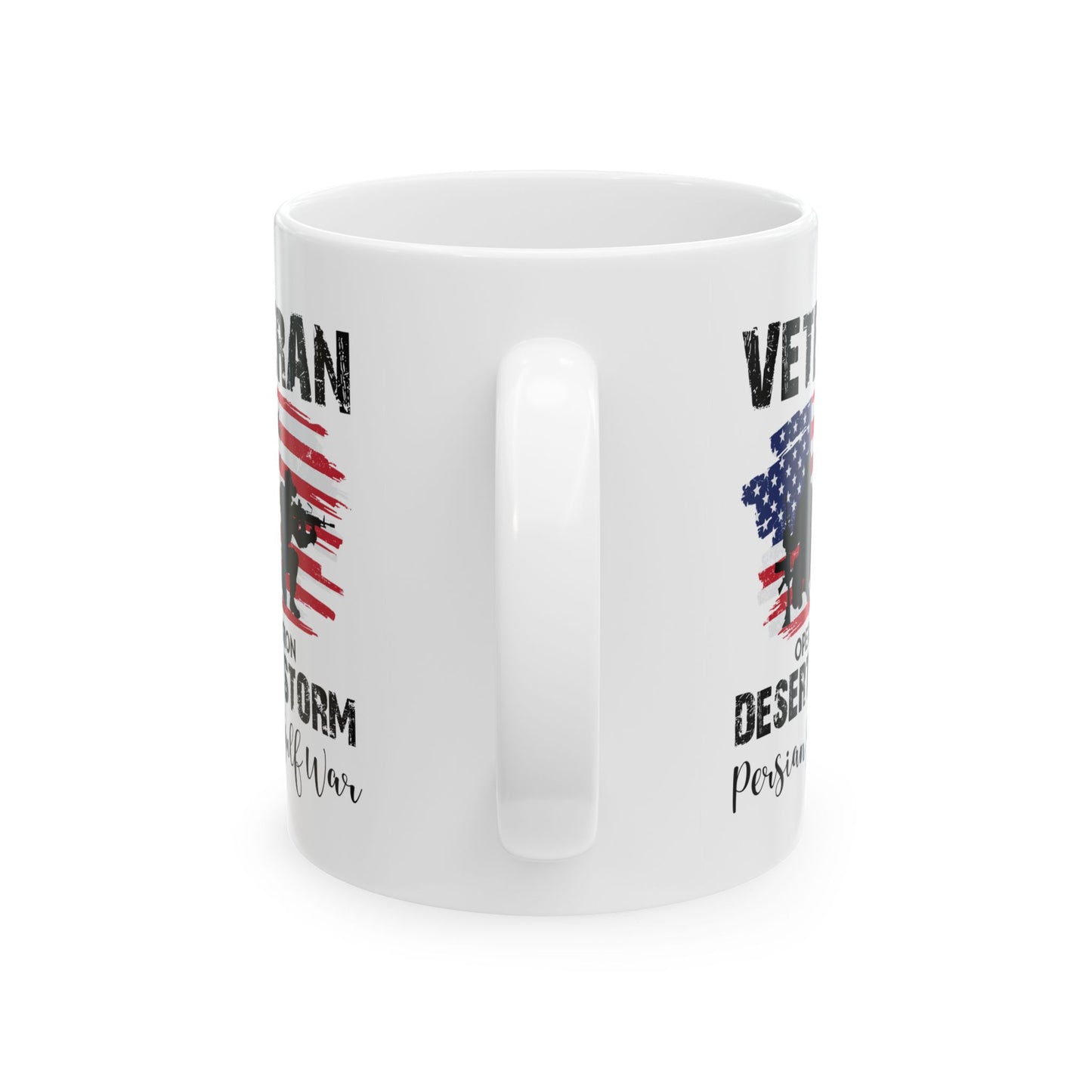 Give a Gift to a Desert Storm Veteran – Persian Gulf War Mug White Ceramic Patriotic Coffee Cup