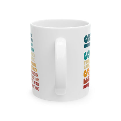 Jesus Is My Everything Mug – Christian Rainbow Typography Cup