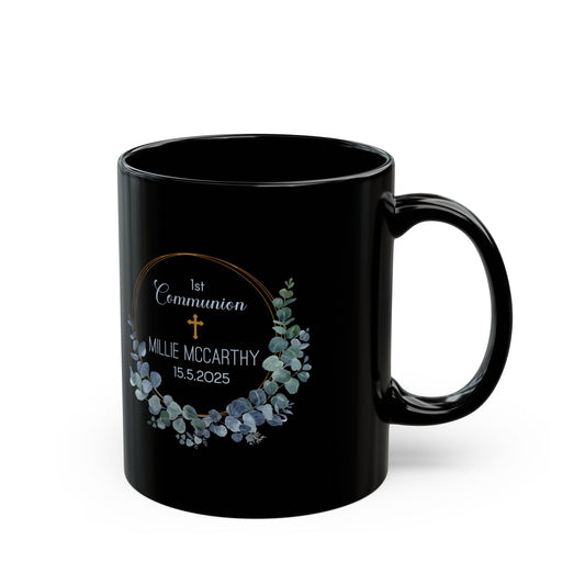 Millie's 1st Communion Mug – Black Personalized Gift 2025