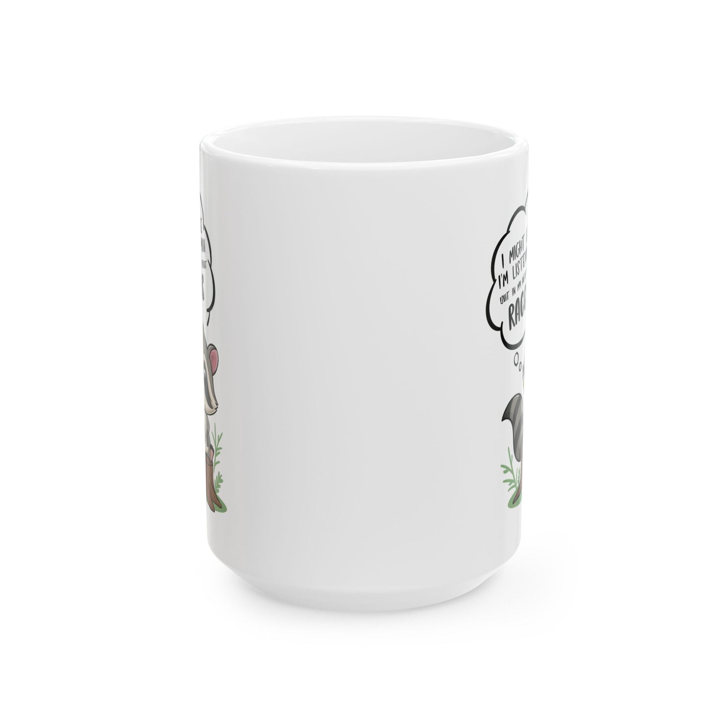 I might look like i'm listening to you v2, white Mug, (11oz, 15oz)
