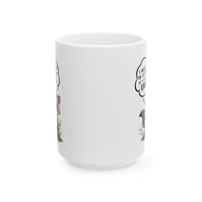 I might look like i'm listening to you v2, white Mug, (11oz, 15oz)