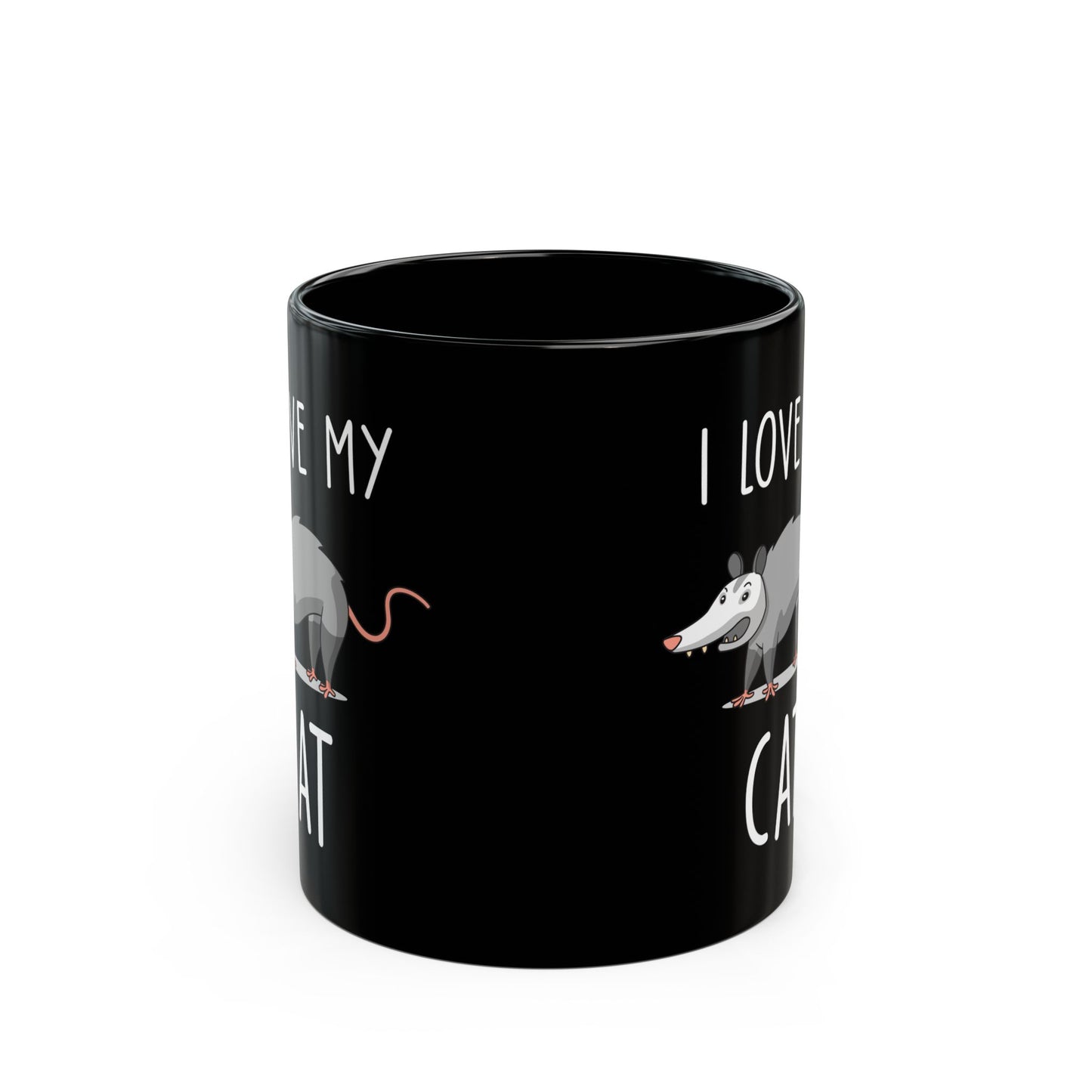 I Love My Cat Oposom, Black Mug (11oz, 15oz)