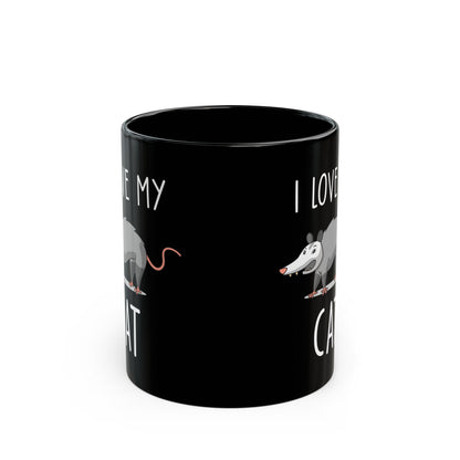 I Love My Cat Oposom, Black Mug (11oz, 15oz)