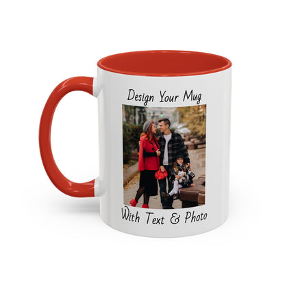Family Fall Fashion - Mom, Dad, and Daughter in Stylish Outerwear Outdoors Mug