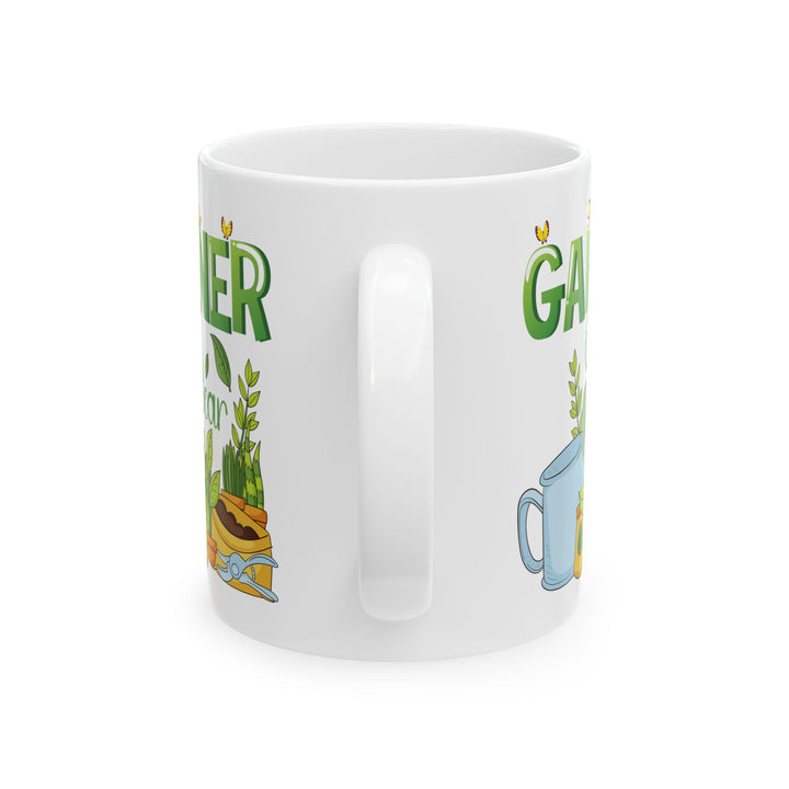 Give a Gift to a Garden Star – Gardener of the Year Mug White Ceramic Coffee Cup