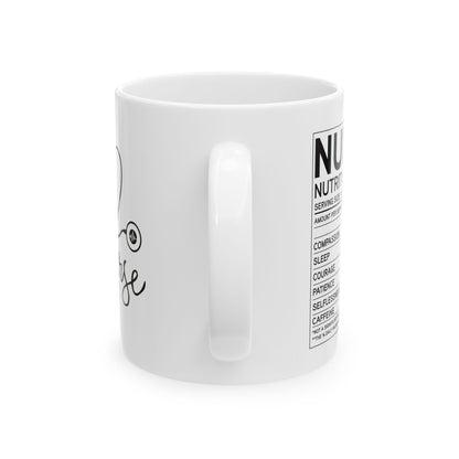 Love Nurse White Ceramic Mug – Cute Gift for Nurses, RN, LPN, or Nursing Students