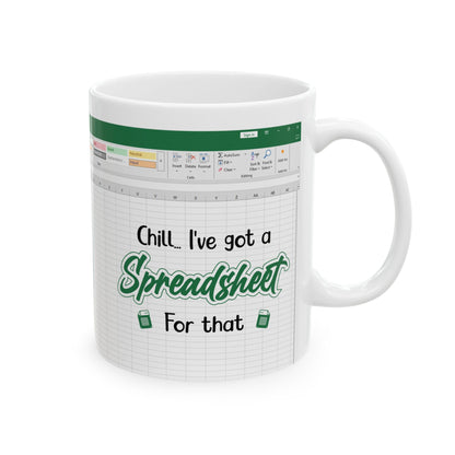 Funny Excel Mug for Data Lovers Ceramic Mug, (11oz, 15oz)