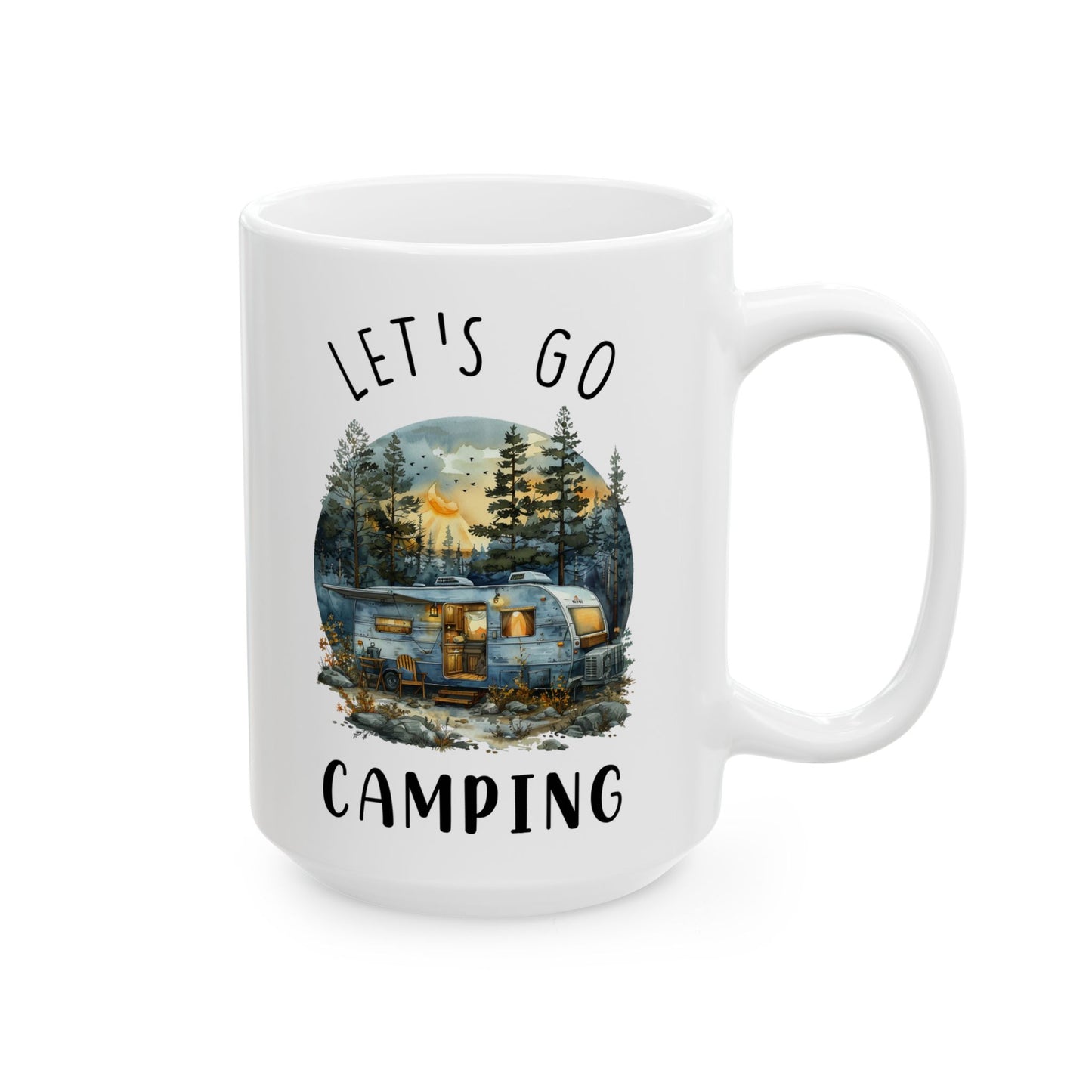 Vintage Camper Adventure Shirt Ceramic Mug, (11oz, 15oz)