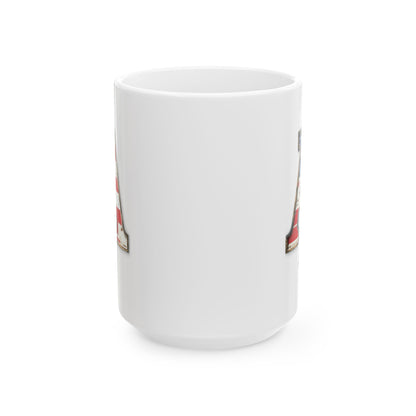 Mug - Patriotic American Flag Letter A with Kevin Name - Vintage Red, White, and Blue Design