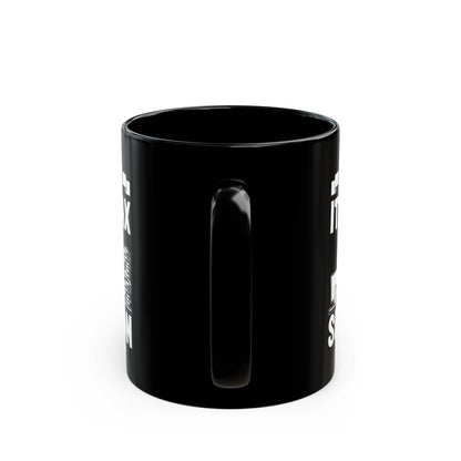 Black Tax Season Mug – I Can't It's Tax Season Funny Critter Cup