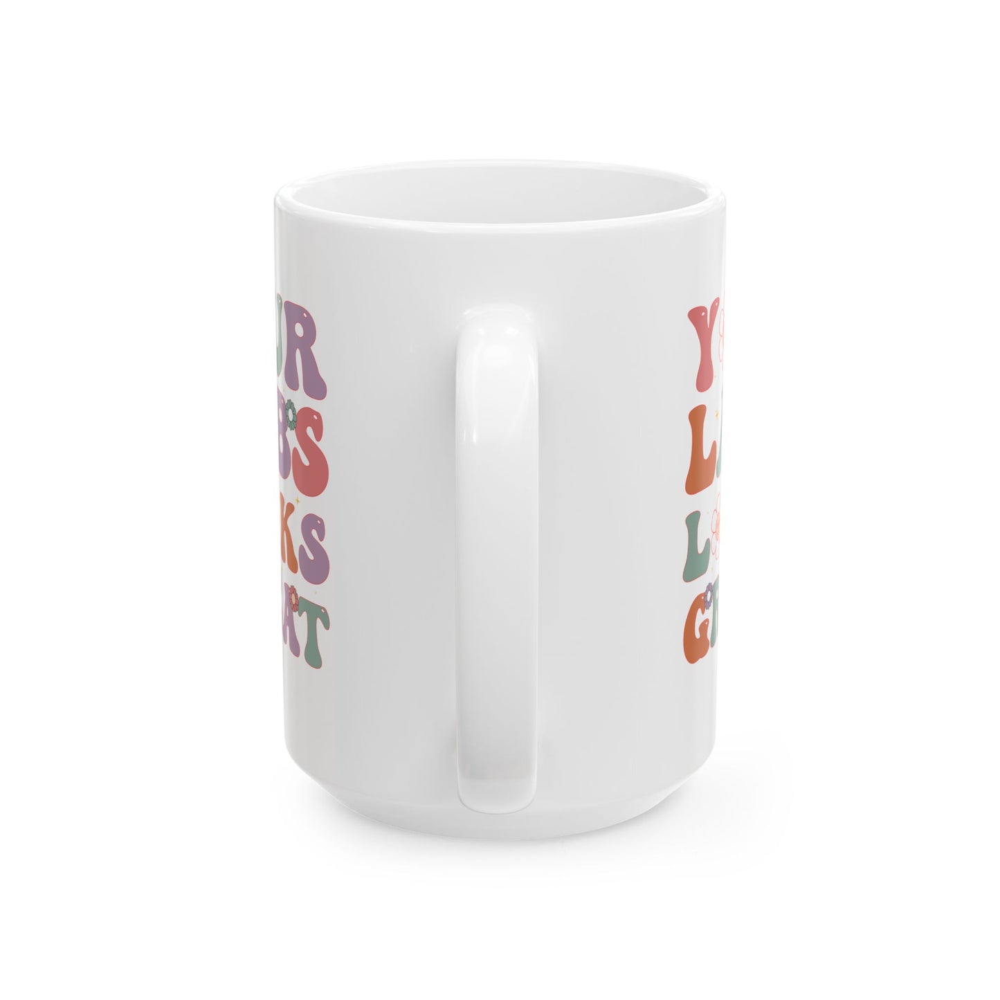 Funny White Coffee Cup for Lab Techs & Nurses – Retro Floral Medical Gift for Healthcare