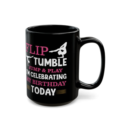 Flip Tumble Jump & Play Black Mug (11oz, 15oz)