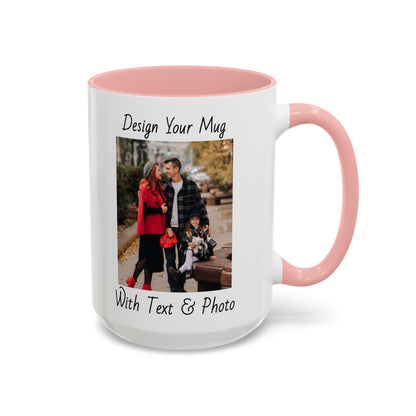 Family Fall Fashion - Mom, Dad, and Daughter in Stylish Outerwear Outdoors Mug