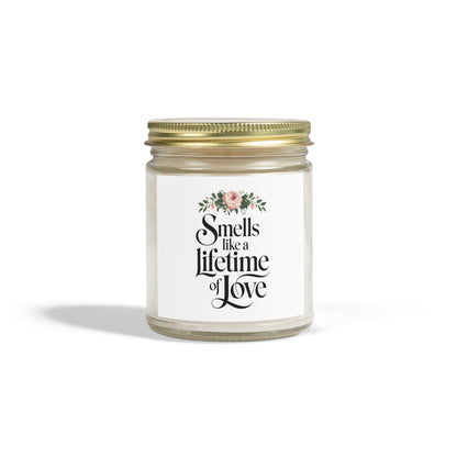 Smell Like Life Time of Love Scented Candles, Coconut Apricot Wax (4oz, 9oz)