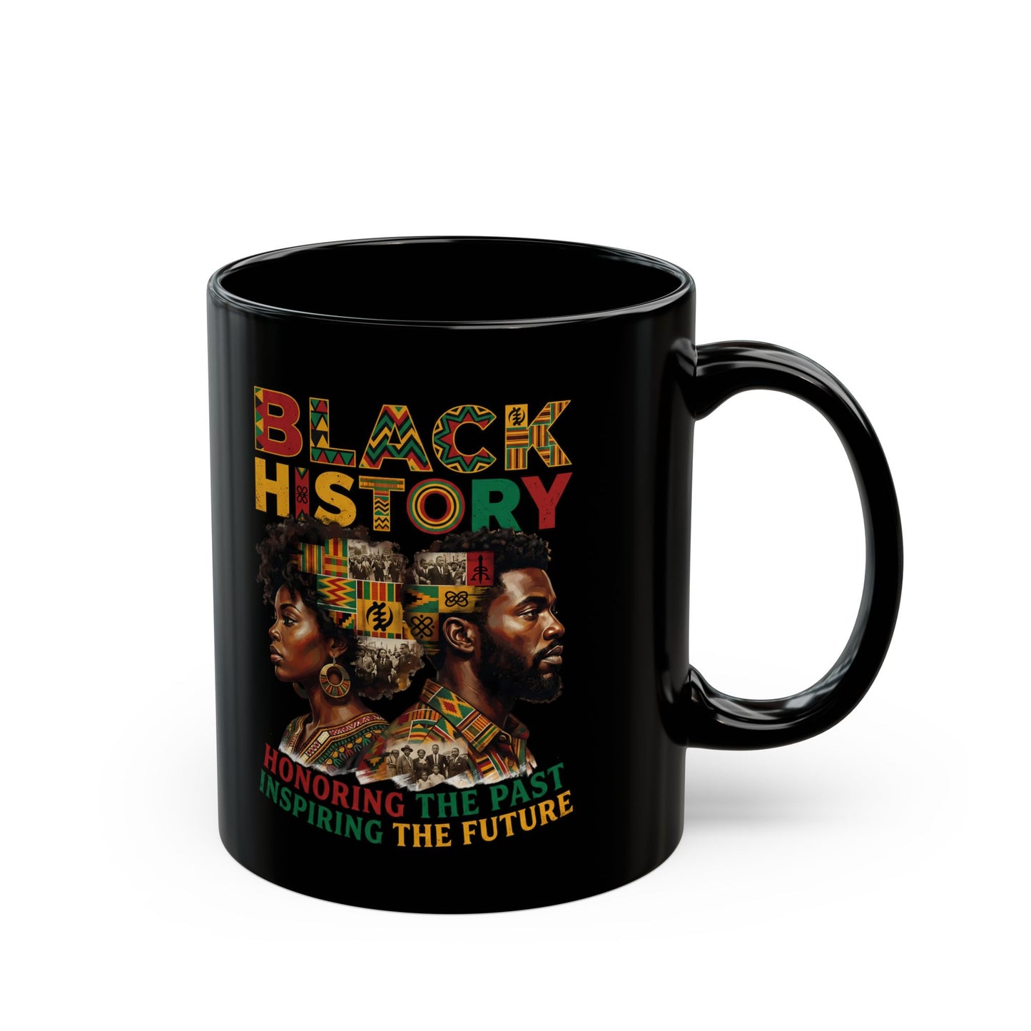 African Roots Black Leaders Black Mug (11oz, 15oz)