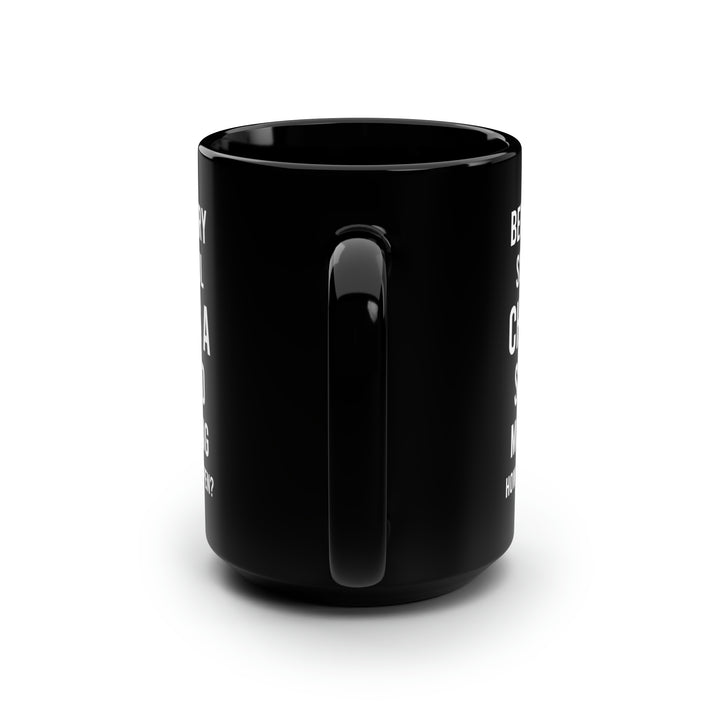 Funny Shocked Mom Tall Black Mug – Unique Mom Gift