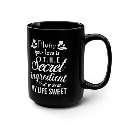 Best Mom Coffee Mug - Mother's Day Gift, Birthday Present, Black Ceramic Cup with Heartfelt Message