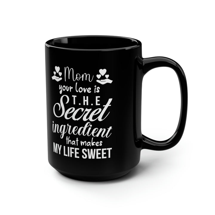 Best Mom Coffee Mug - Mother's Day Gift, Birthday Present, Black Ceramic Cup with Heartfelt Message