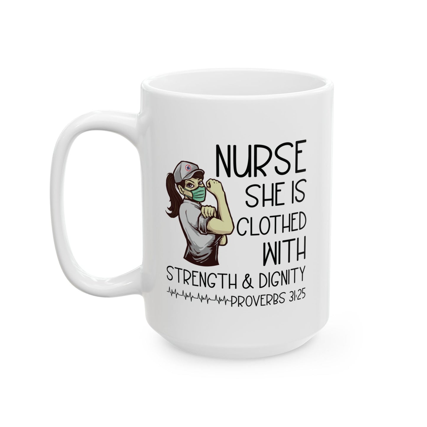 NURSE Nutritional Facts 11oz & 15oz White  mug