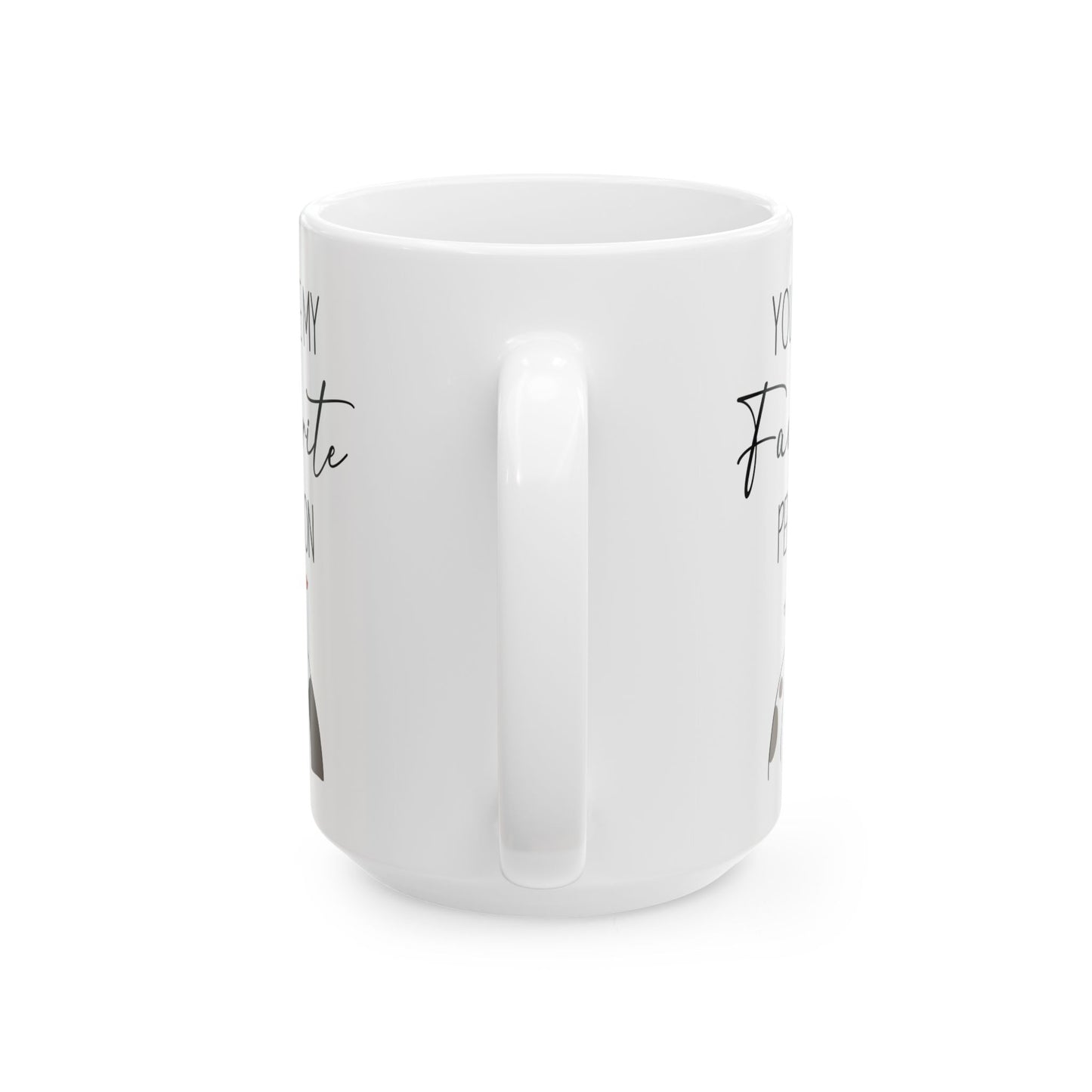 You're My Favorite Person Mug – Hugging Hands with Hearts – Cute Romantic Gift for Boyfriend, Girlfriend, or Bestie