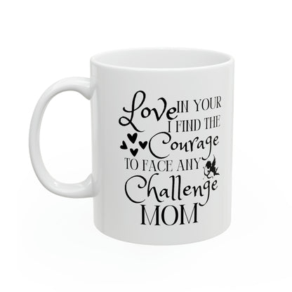 Angel and Heart Design Mom Mug – Love-Filled Courage for Life’s Challenges