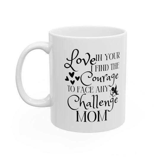 Angel and Heart Design Mom Mug – Love-Filled Courage for Life’s Challenges