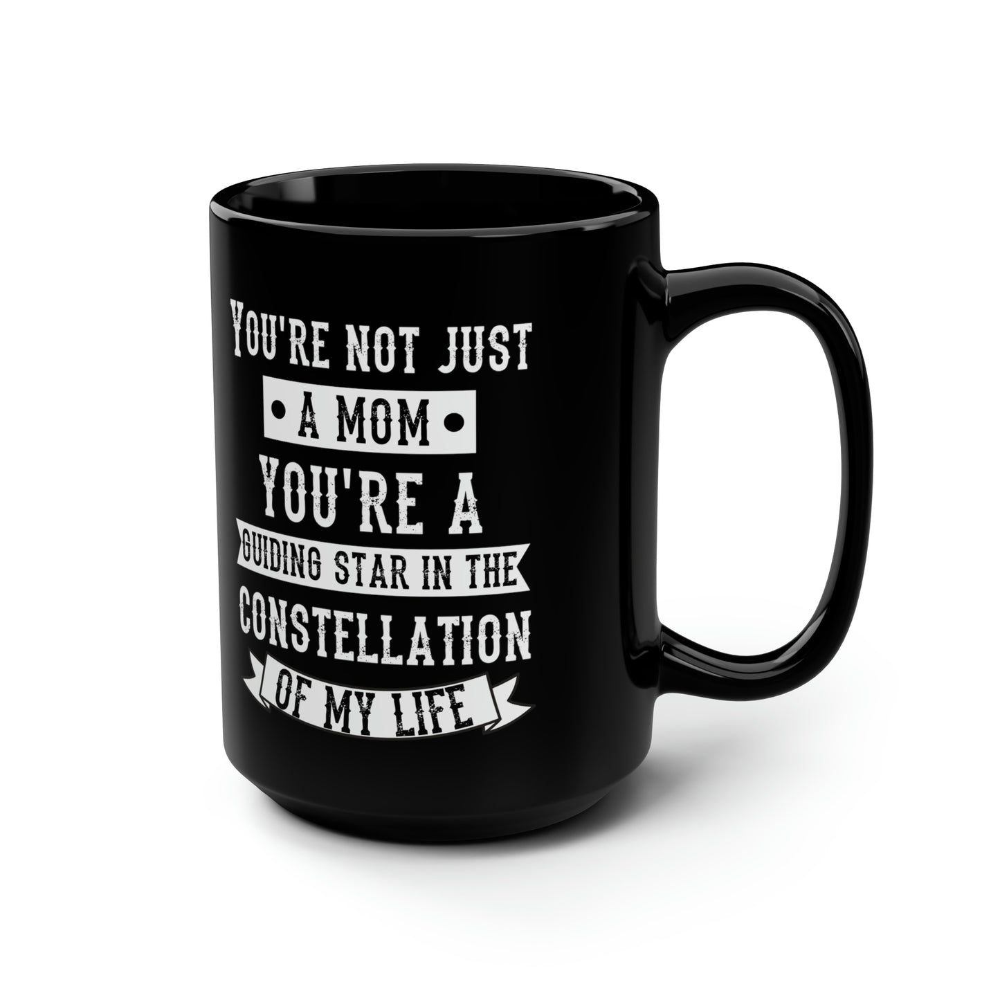 Black Mom Coffee Mug – Constellation-Inspired Gift for Mom