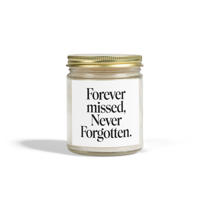 Forever Missed Never Forgotten Scented Candles, Coconut Apricot Wax (4oz, 9oz)