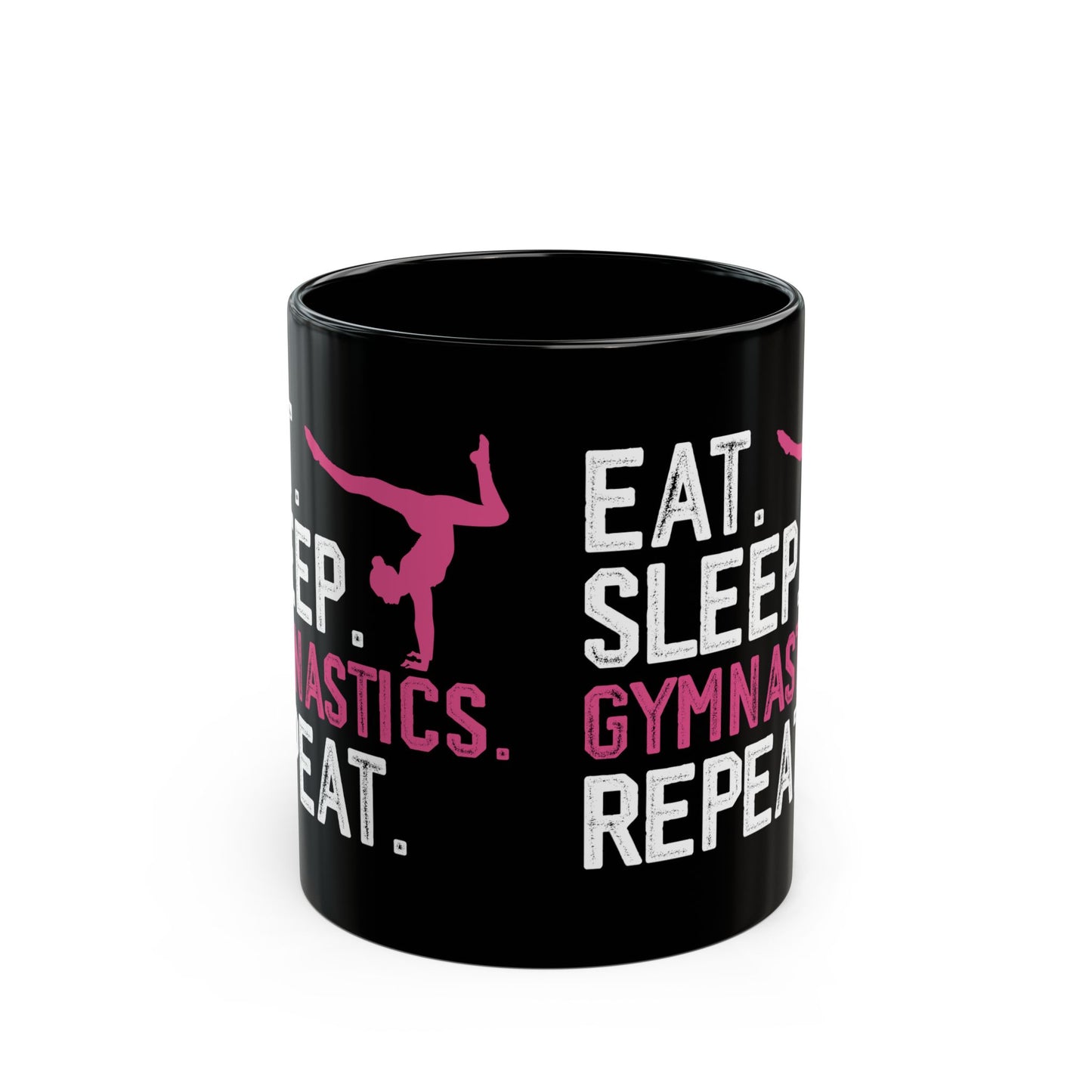 Eat Sleep Gymnastics Repeat Black Mug (11oz, 15oz)