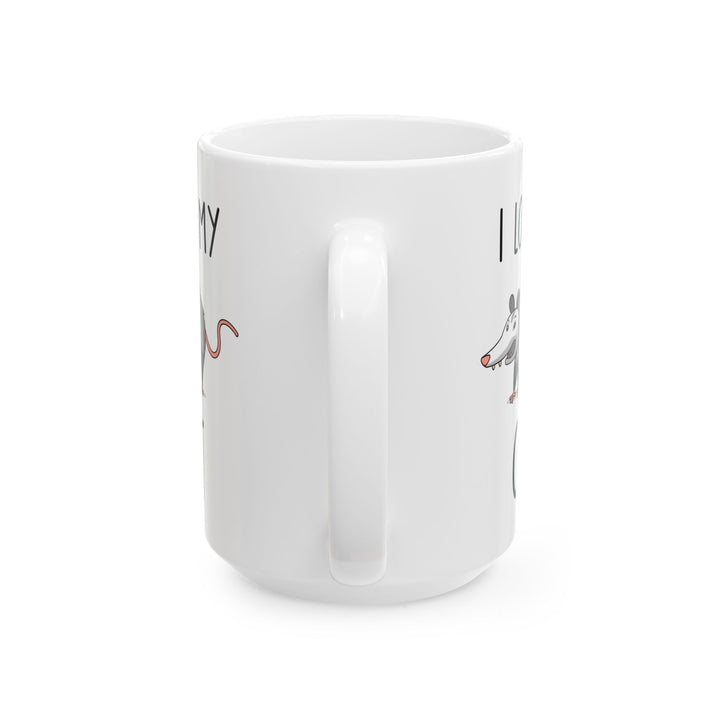 I Love My Cat Oposom, white Mug, (11oz, 15oz)