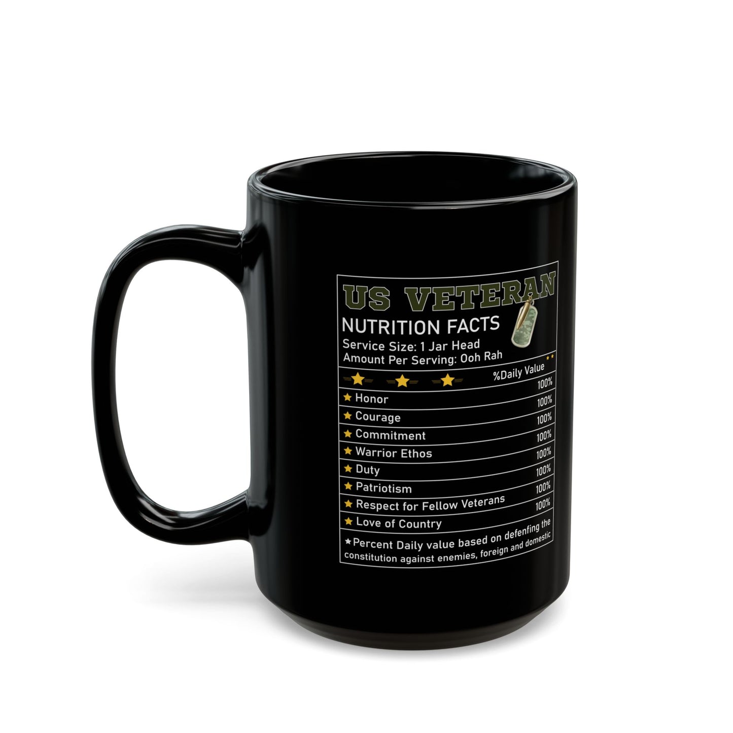 I am Veteran Black Mug (11oz, 15oz)