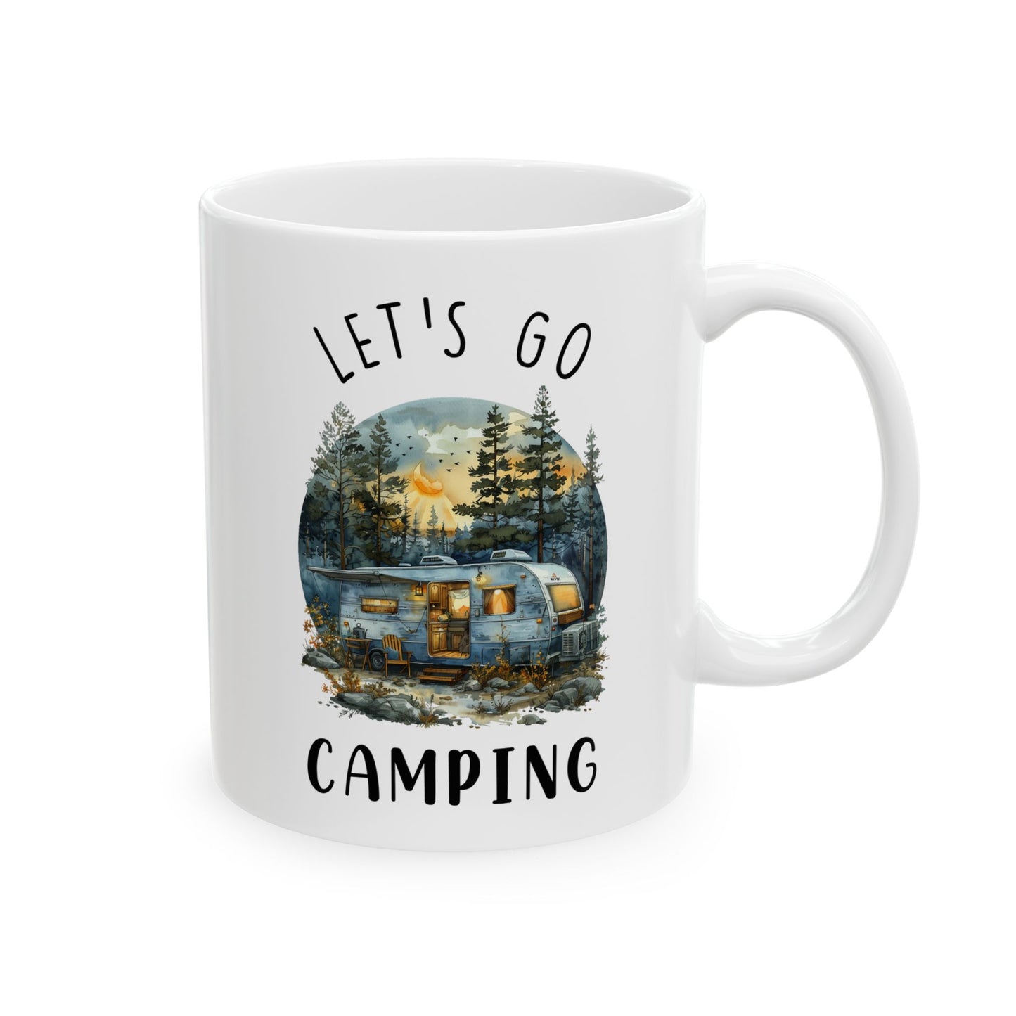 Vintage Camper Adventure Shirt Ceramic Mug, (11oz, 15oz)