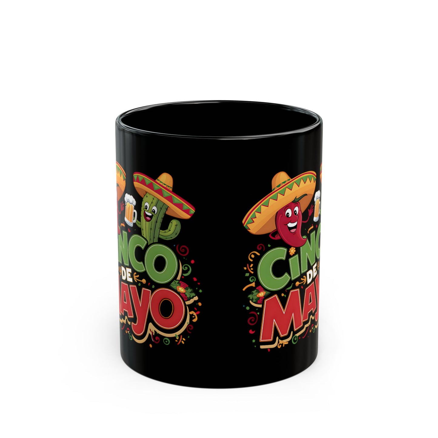 Cinco De Mayo Black Mug (11oz, 15oz)