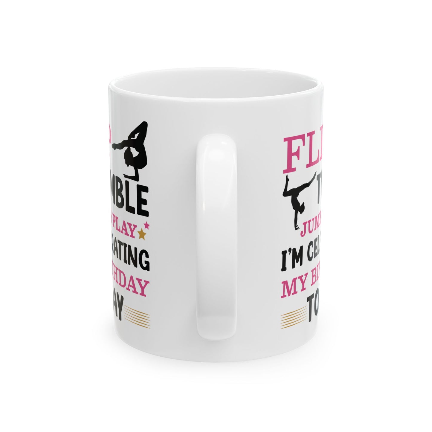 Flip Tumble Jump & Play White Mug, (11oz, 15oz)