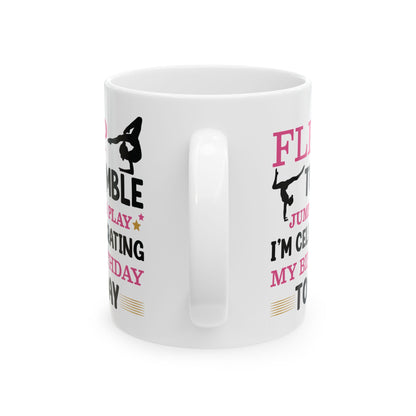 Flip Tumble Jump & Play White Mug, (11oz, 15oz)