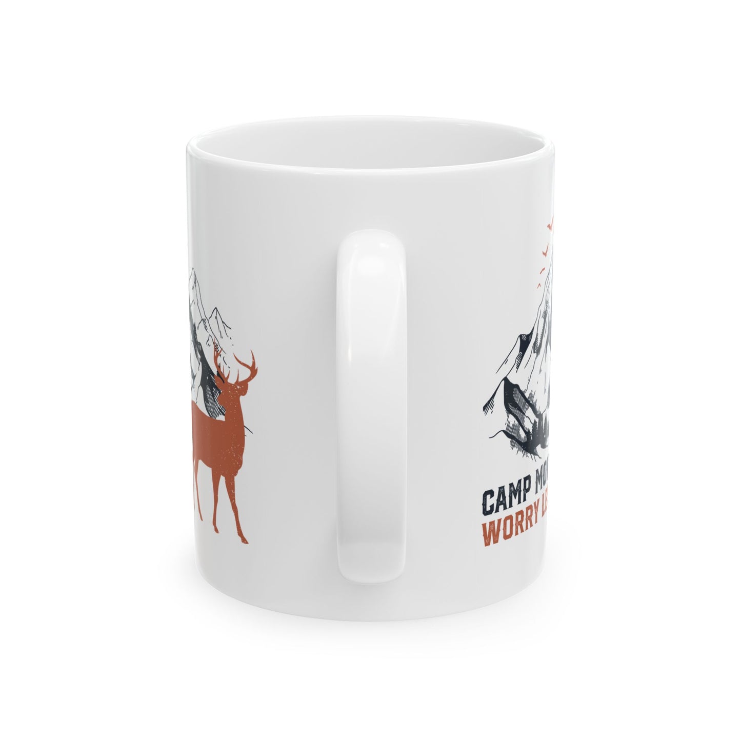 Camp More, Worry Less  Ceramic Mug, (11oz, 15oz)