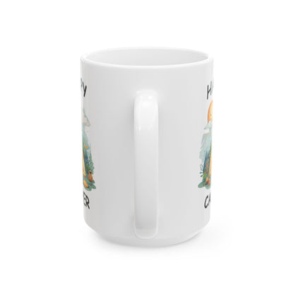 Happy Camper Ceramic Mug, (11oz, 15oz)